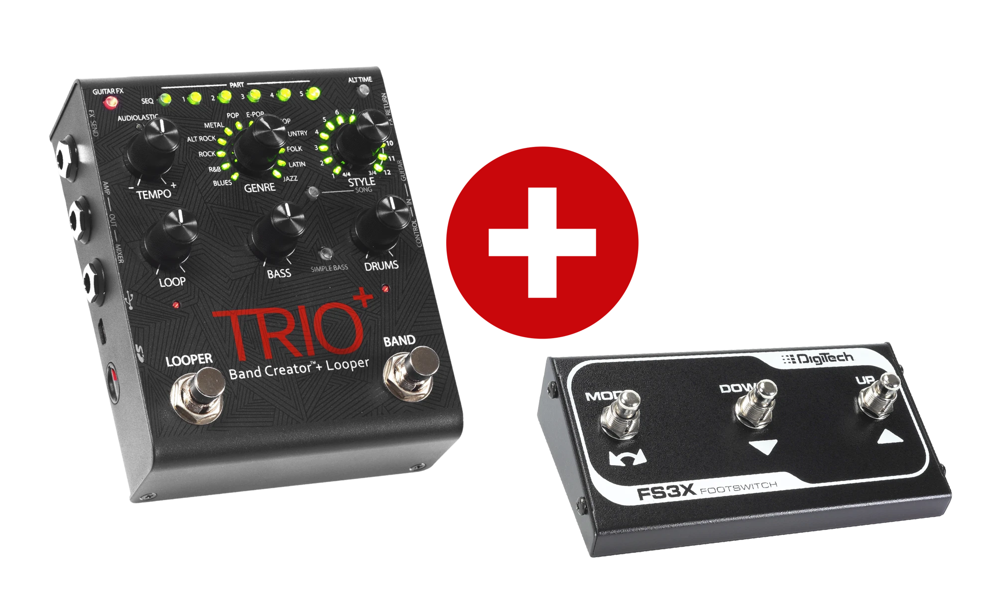 Digitech Trio+ Band Generator/Looper Bundle